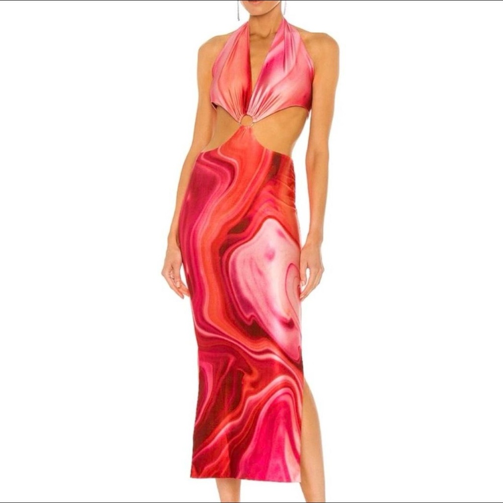 Farai london gaia printed dress